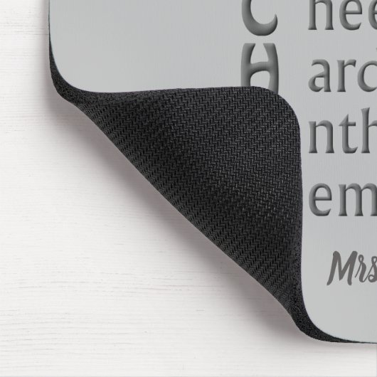 Akronym für Lehrer Name Graue Maus Pad Mousepad (Ecke)