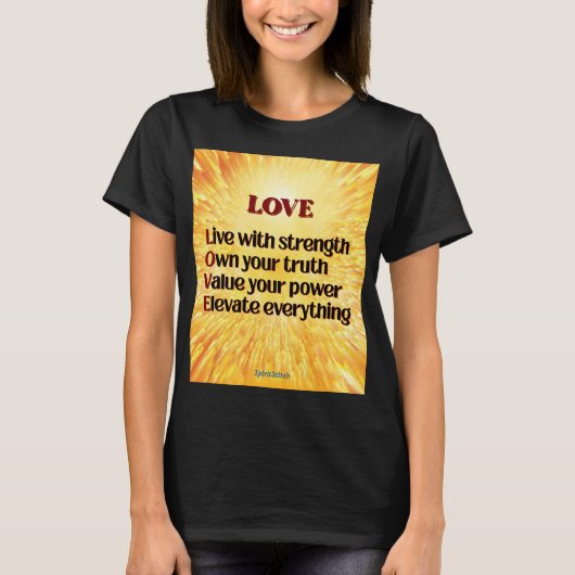Akronym Liebe T - Shirt der Inspiration (Vorderseite)