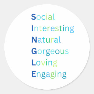 Akronym Single Runder Aufkleber