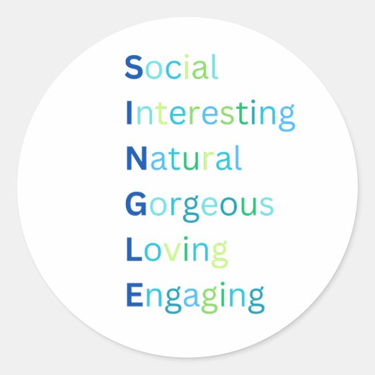 Akronym Single Runder Aufkleber (Vorderseite)