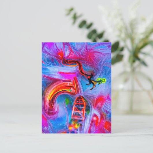 Akrophobie Postkarte (Stehend Vorderseite)