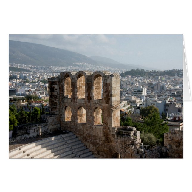 Akropolis Antike Ruinen mit Blick auf Athen (Vorderseite (Horizontal))