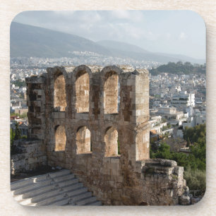 Akropolis Antike Ruinen mit Blick auf Athen Getränkeuntersetzer