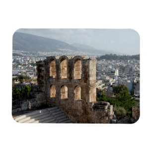 Akropolis Antike Ruinen mit Blick auf Athen Magnet