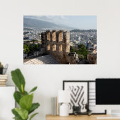 Akropolis Antike Ruinen mit Blick auf Athen Poster (Heimbüro)