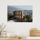 Akropolis Antike Ruinen mit Blick auf Athen Poster (Küche)