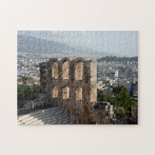 Akropolis Antike Ruinen mit Blick auf Athen Puzzle (Horizontal)