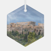 Akropolis, antikes Athen, Griechenland Ornament Aus Glas (Vorderseite)