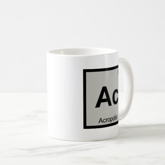 Akropolis Architecture Chemistry Symbol Kaffeetasse (VorderseiteRechts)