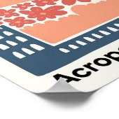 Akropolis Athen Griechenland abstrakte Reisemöglic Poster (Ecke)