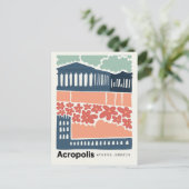 Akropolis Athen Griechenland abstrakte Reisemöglic Postkarte (Stehend Vorderseite)