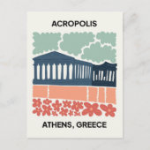 Akropolis Athen Griechenland abstrakte Reisemöglic Postkarte (Vorderseite)