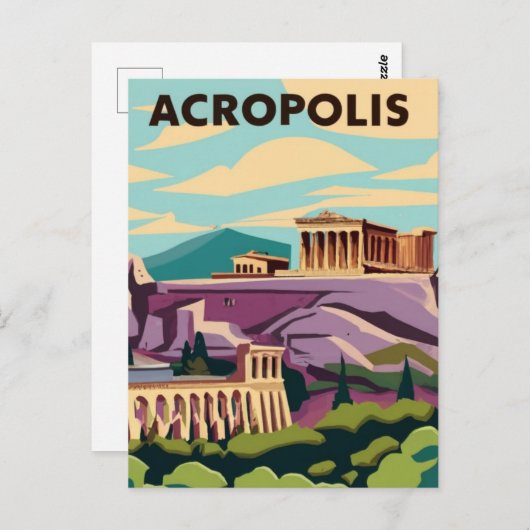 Akropolis Athen, Griechenland Postkarte (Vorne/Hinten)