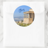 Akropolis, Athen, Griechenland Postkarte Runder Aufkleber (Tasche)