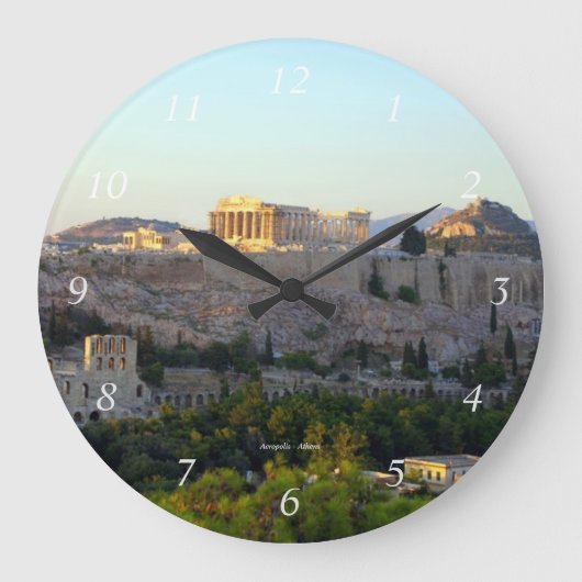 Akropolis - Athen Große Wanduhr (Vorderseite)