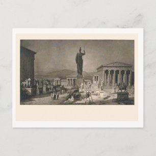 Akropolis, Athen, Künstler Eindruck c. 1900 Postkarte