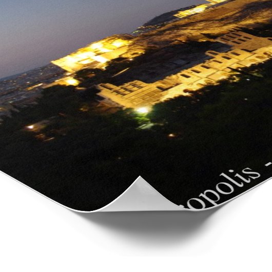 Akropolis - Athen Poster (Ecke)