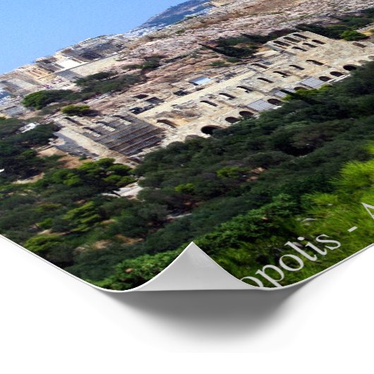Akropolis - Athen Poster (Ecke)