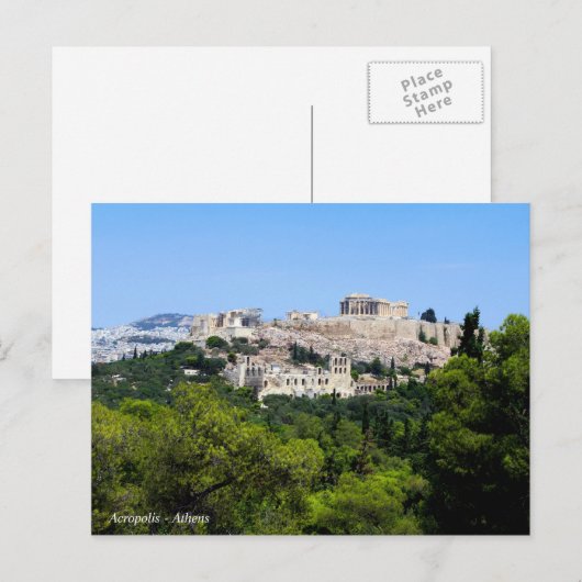 Akropolis - Athen Postkarte (Vorne/Hinten)
