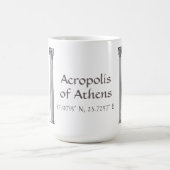 Akropolis Athens Breitengrad Kaffeetasse (Mittel)