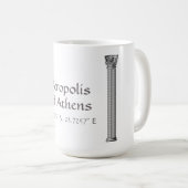 Akropolis Athens Breitengrad Kaffeetasse (VorderseiteRechts)