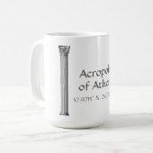 Akropolis Athens Breitengrad Kaffeetasse (Vorderseite Links)