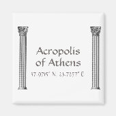 Akropolis Athens Breitengrad Magnet (Vorne)