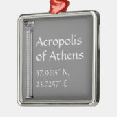 Akropolis Athens Breitengrad Ornament Aus Metall (Links)