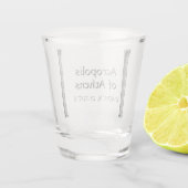 Akropolis Athens Breitengrad Schnapsglas (Rückseite)