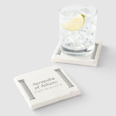 Akropolis Athens Breitengrad Steinuntersetzer (Seitenansicht)