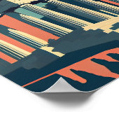 Akropolis Athens Grecce Minimalistisches Kunstpost Poster (Ecke)