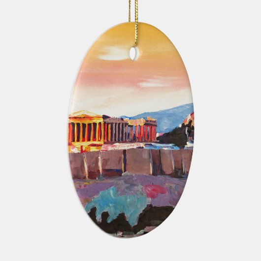 Akropolis Athens Griechenland am Sonnenuntergang Keramikornament (Rechts)