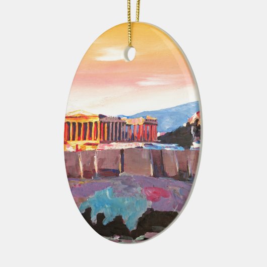 Akropolis Athens Griechenland am Sonnenuntergang Keramikornament (Links)