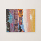 Akropolis Athens Griechenland am Sonnenuntergang Puzzle (Horizontal)
