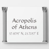 Akropolis Athens Latitude Longitude Tabletop Fotoplatte (Vorderseite)