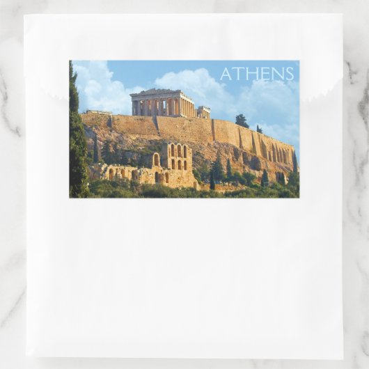 Akropolis-Aufkleber Rechteckiger Aufkleber (Tasche)