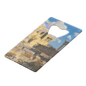 Akropolis Geldkarten Flaschenöffner (Rückseite Schrägansicht)