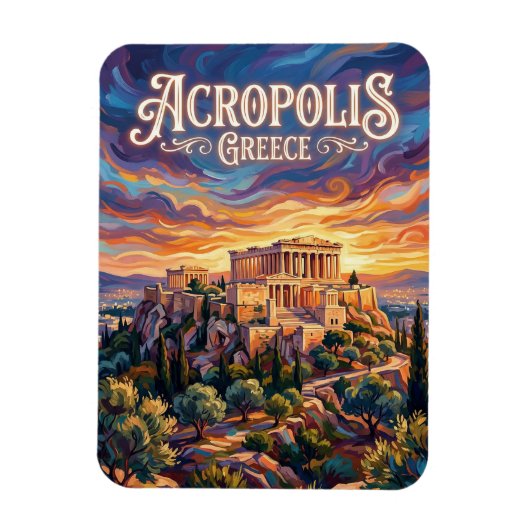 Akropolis Griechenland Magnet (Vertikal)