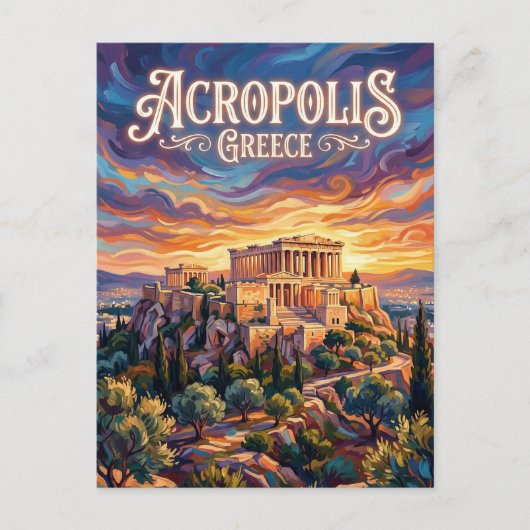 Akropolis Griechenland Postkarte (Vorderseite)