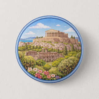 Akropolis Griechenlands Button