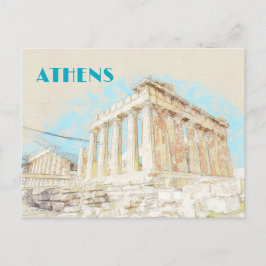 Akropolis Hill in Athen, Griechenland Postkarte