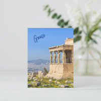 Akropolis Hügel Athen Griechenland Postkarte | Gri