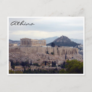 Akropolis-Hügel Athína Postkarte