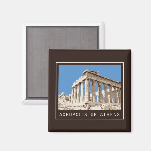 Akropolis Magnet (Vorderseite/Rückseite)