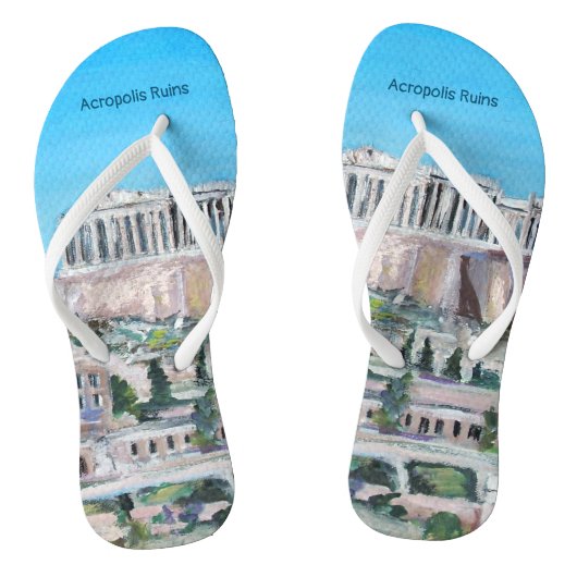 Akropolis - Paar Flip Flops Badesandalen (Fußbett)