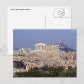 Akropolis Postkarte (Vorne/Hinten)