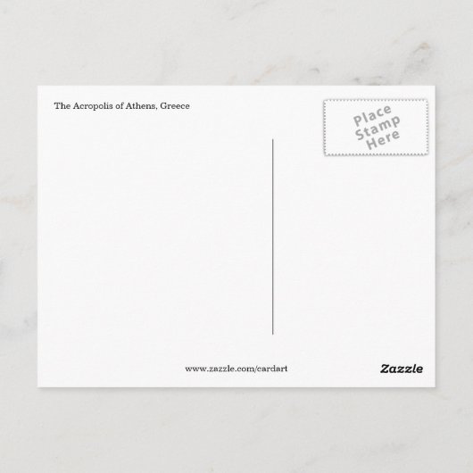 Akropolis Postkarte (Rückseite)
