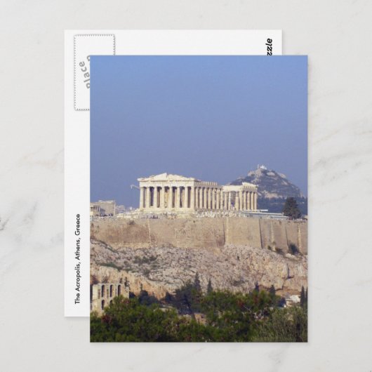 Akropolis Postkarte (Vorne/Hinten)