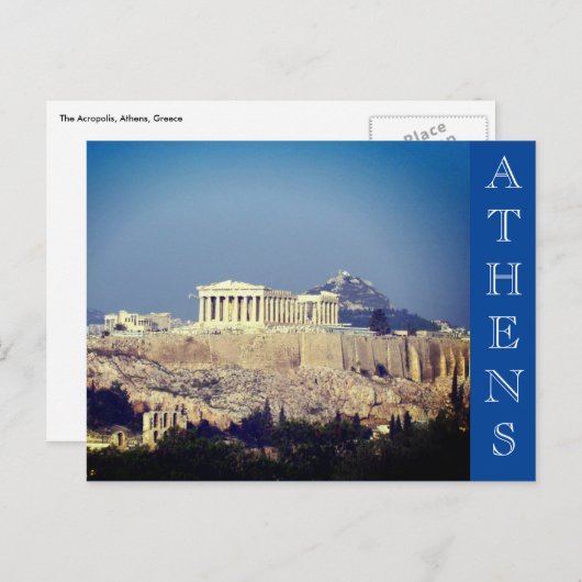 Akropolis Postkarte (Vorne/Hinten)
