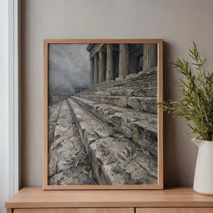 Akropolis Propylaea Olivenblätter Kunst Leinwanddruck